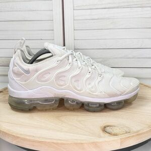Nike Air Vapormax Plus Lace Up Running Shoes Sneakers White Mens 11 924453-100